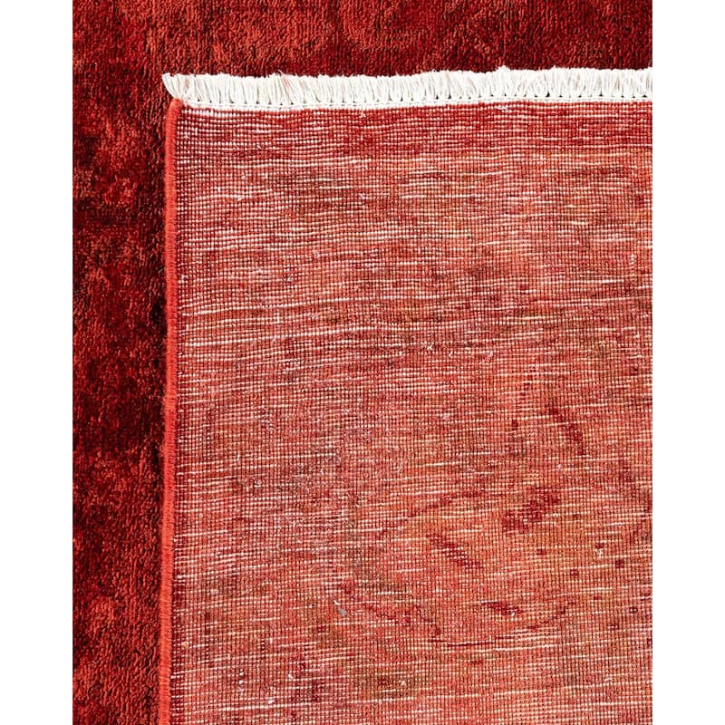 Vibrance, One-of-a-Kind Hand-Knotted Area Rug - Pink, 6' 1" x 9' 2" - 6' 1" x 9' 2"