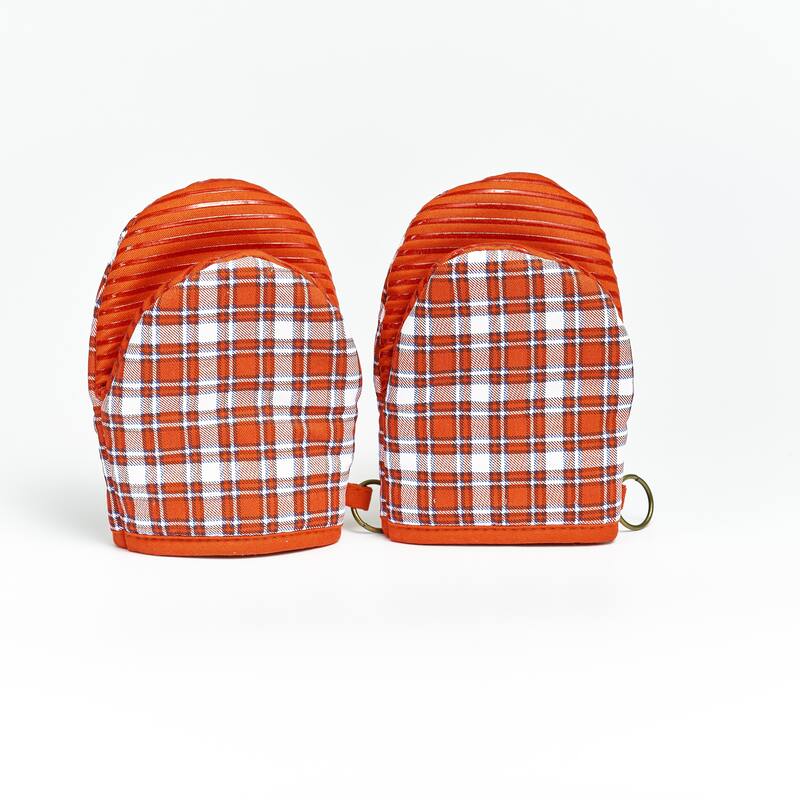 Nautica Home Red Plaid 100% Cotton Mini Oven Mitt With Silicone Palm (Set of 2)