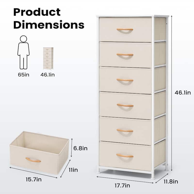 Pellebant 6 Drawers Vertical Storage Tower