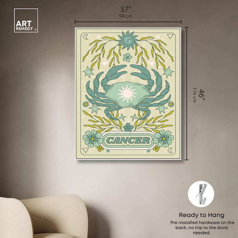 Cancer Stars Card Canvas by Art Remedy