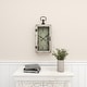preview thumbnail 11 of 23, White Distressed Wood Vintage Traditional Farmhouse Wall Clock