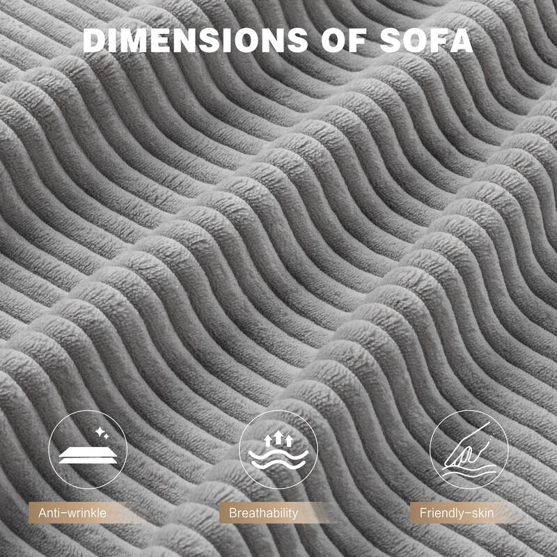 76'' Modern L-Shaped Sofa Couch with Movable Ottoman & Storage