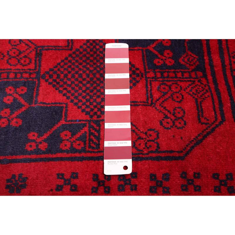 ECARPETGALLERY Hand-knotted Teimani Red Wool Rug - 3'9 x 6'8