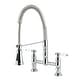 preview thumbnail 7 of 29, Kingston Brass Essex Double-Handle Wall-Mount Pre-Rinse Bridge Kitchen Faucet