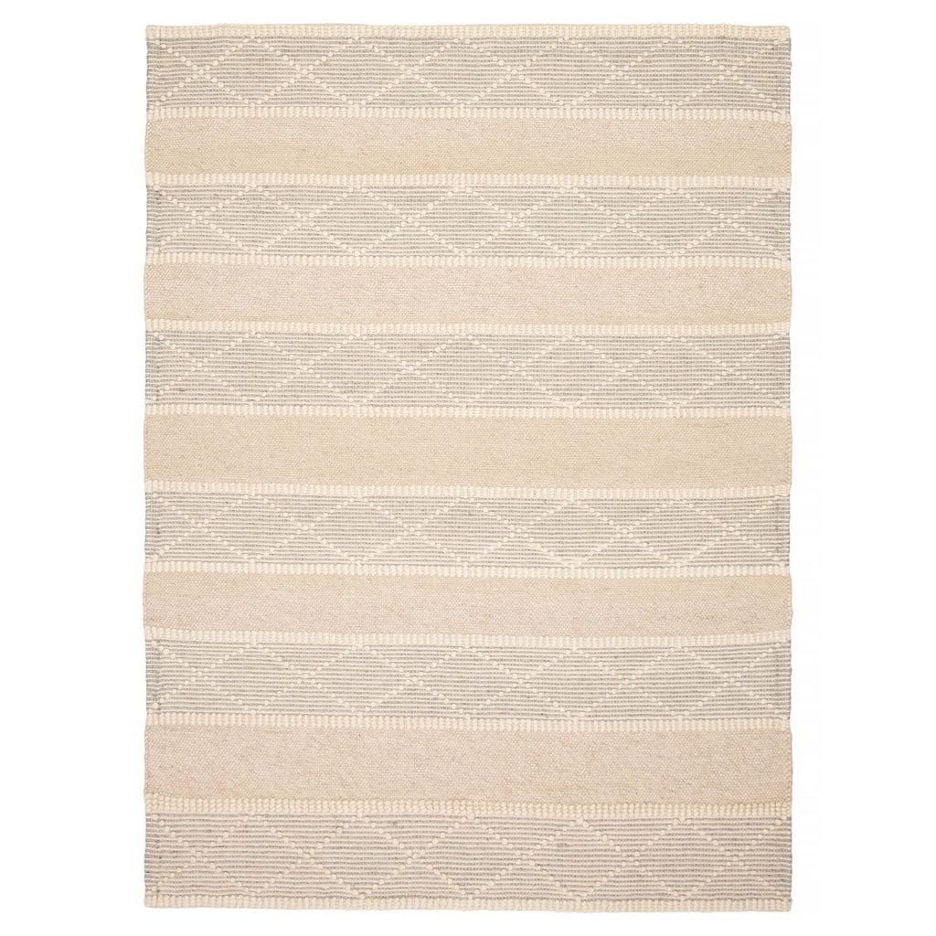 ECARPETGALLERY Braid weave Sienna Cream Wool Rug - 5'3 x 7'3