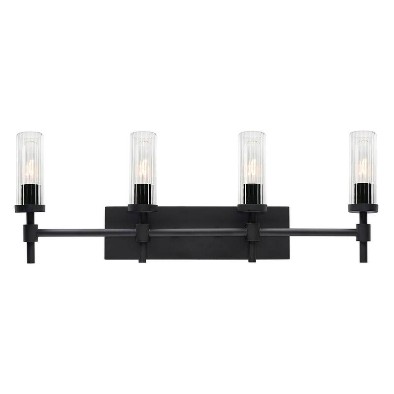 AFX HNTV3011MB Huntington 4 Light 30" Wide Vanity Light with Ribbed