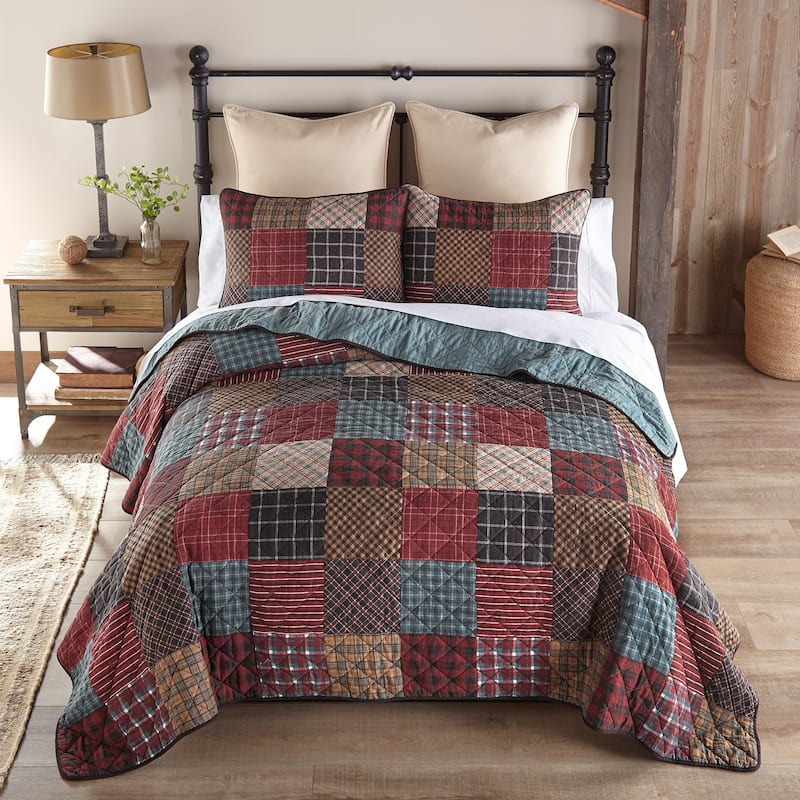 Donna Sharp Appalachia Plaid Cotton Quilt Collection - 3 Piece - King