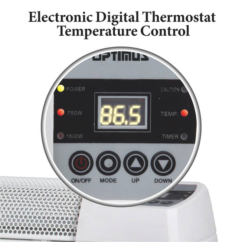 30" Electric Baseboard Convection Heater with Digital Display Temperature Control