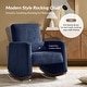 preview thumbnail 16 of 29, Julia 29.5"W Modern Solid Wood Nursery Rocking Chair with Lumbar Pillow by HULALA HOME