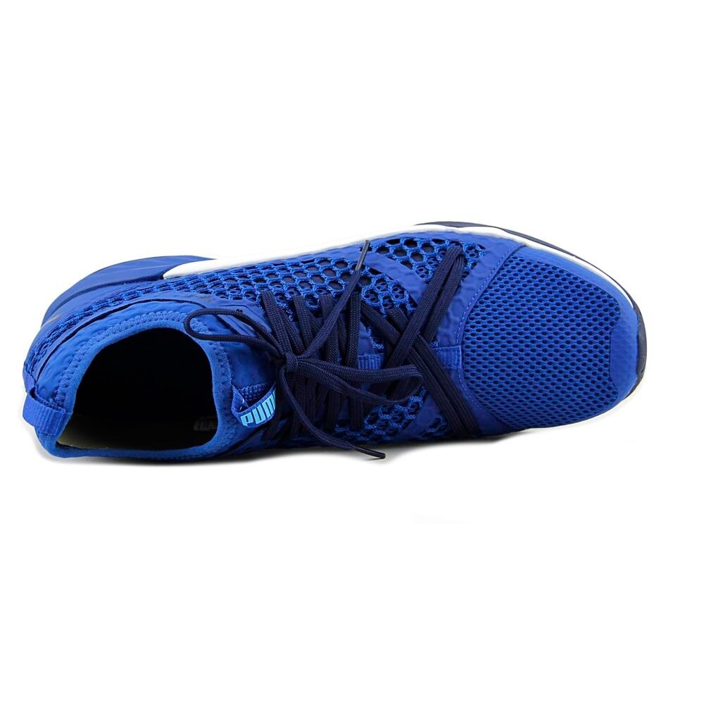 Shop Puma Ignite Xt Netfit Men Round Toe Synthetic Blue Basketball