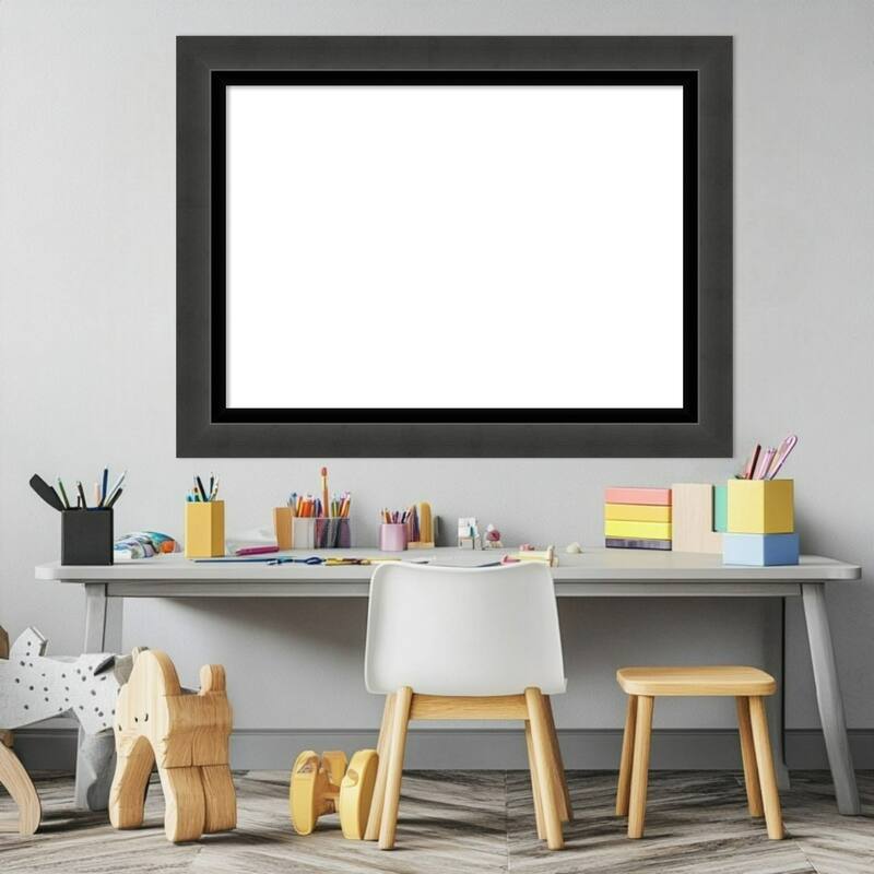 Amanti Art Tuxedo Black Framed Dry Erase Magnetic Board
