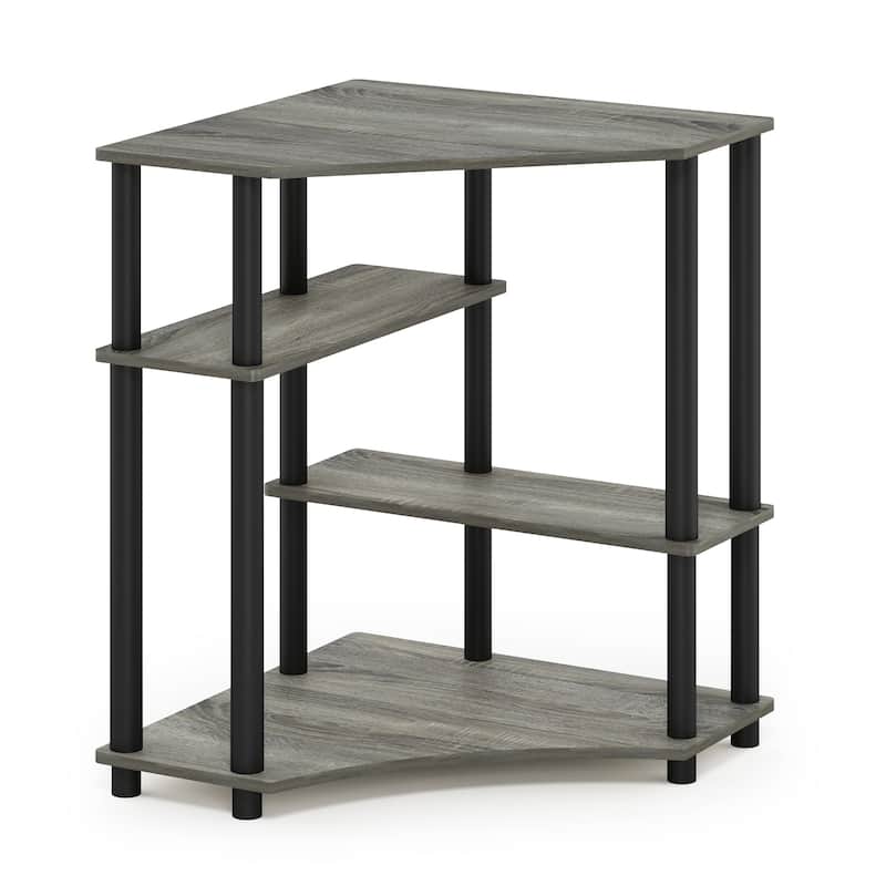 Furinno Turn-N-Tube Space Saving Corner Desk with Shelves