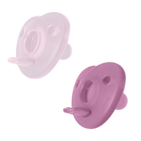 slide 2 of 7, Soothie Heart Pacifier 2 Pack 3 to 18 Month in Pink Silicone