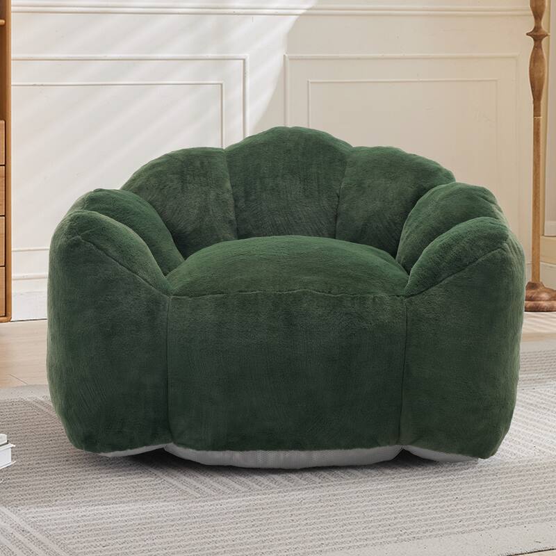 Adult Bean Bag Sofa with Pull Ring can be Easily Moved Suitable for Various Environments Such as Living Room, Bedroom, etc. - Green