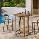 preview thumbnail 7 of 7, 39.4 Inch Square Bar Table Wood Counter Height Pub Table - 23.6" D x 23.6" W x 39.4" H