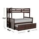 preview thumbnail 3 of 13, Twin over Full Bunk Bed with Trundle and Side Access Ladder