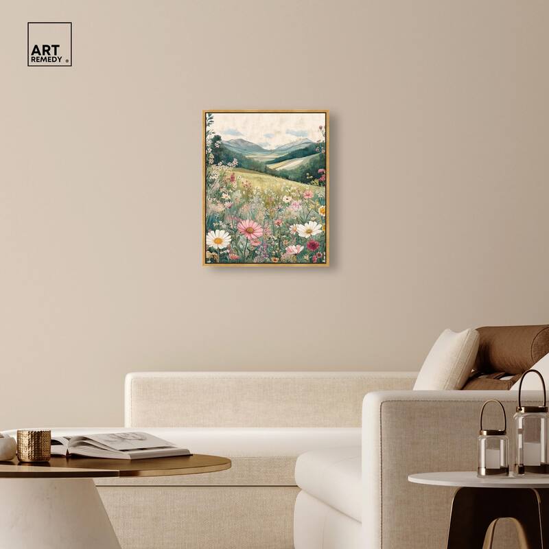 Floral Valley Vista Canvas by Art Remedy