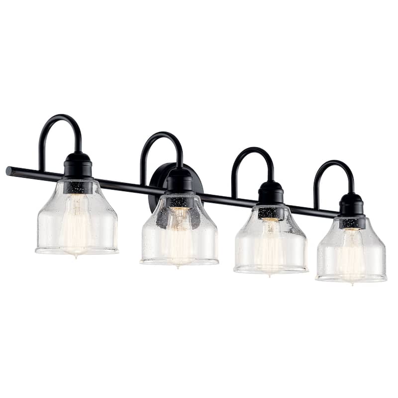 Kichler Lighting Avery 33.5 in. 4-Light Black Vanity Light