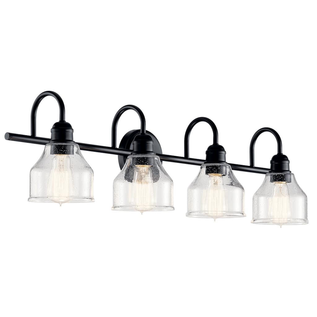 Kichler Lighting Avery 33.5 in. 4-Light Black Vanity Light