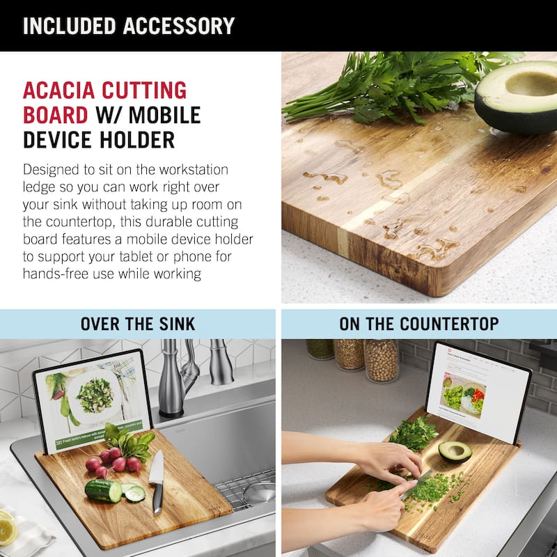 Delta 95A9032-T33D Lorelai 33” Workstation Kitchen Sink Top Mount