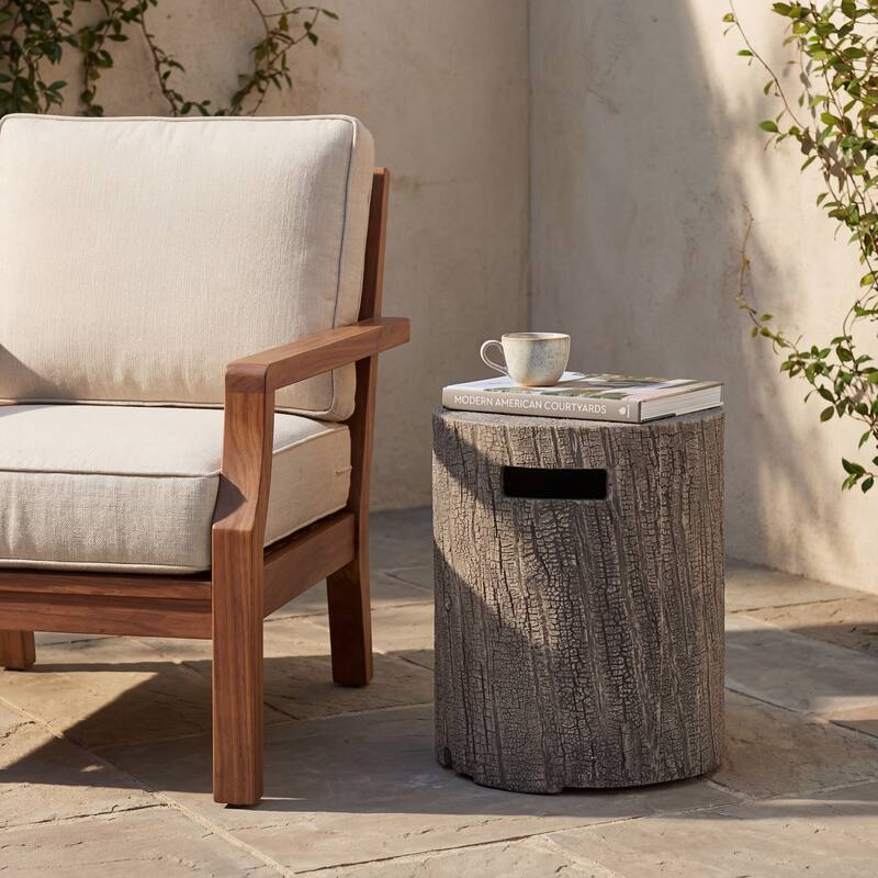 Christopher Knight Home - Mason Outdoor Patio Fire Pit and Side Table Set with Durable MGO Construction