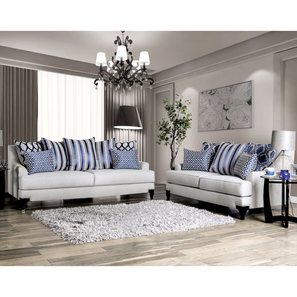 Surti 2-Piece Transitional Chenille Sloped Arms Living Room Set by Gracewood Hollow