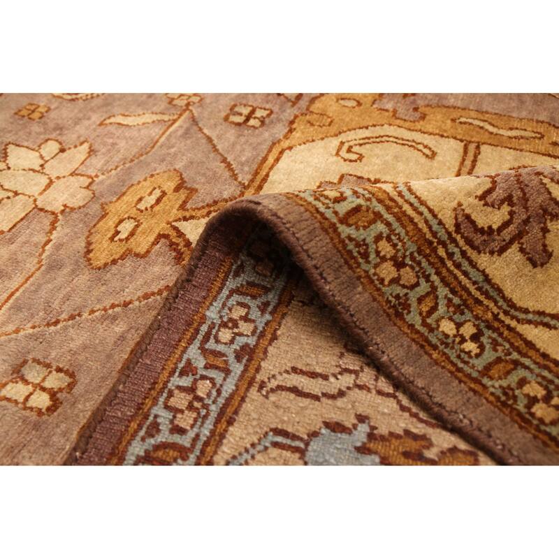 ECARPETGALLERY Hand-knotted Opulence Brown Wool Rug - 8'1 x 10'8