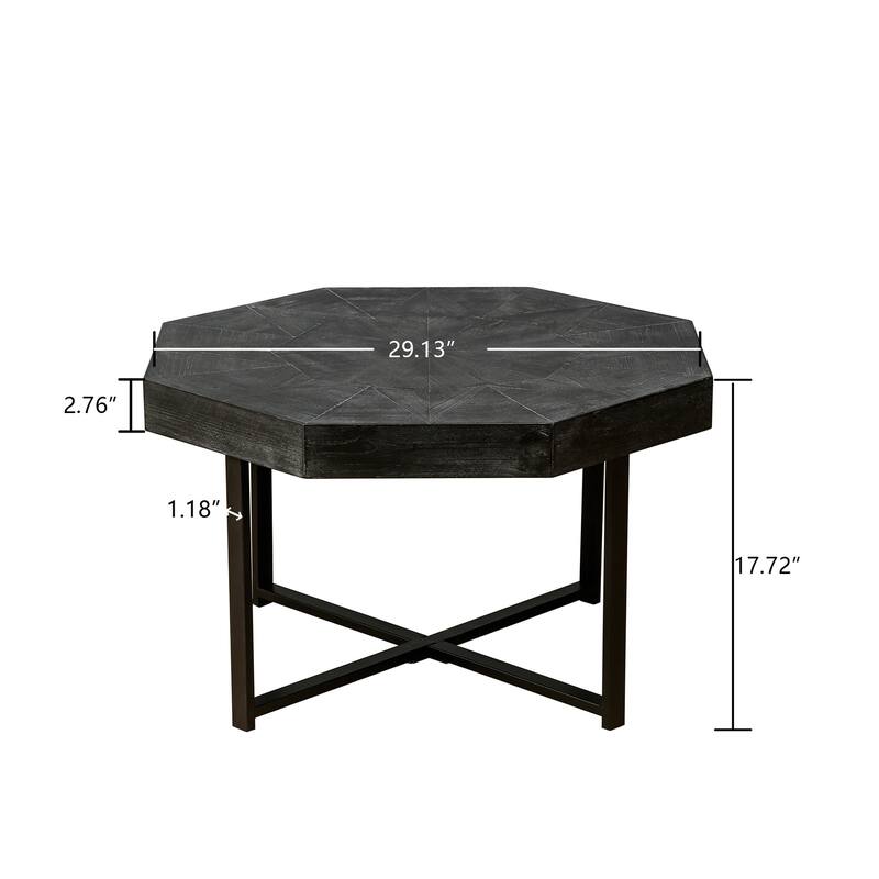 Retro Splicing Design Octagonal Coffee Table