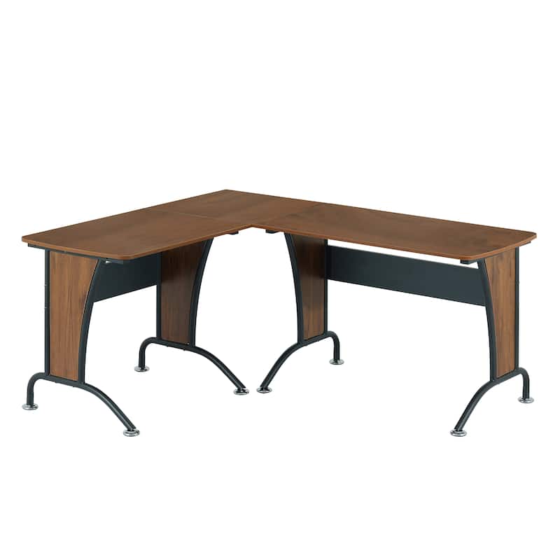 Techni Mobili Deluxe L-Shaped Desk with Inline Team Desk Option