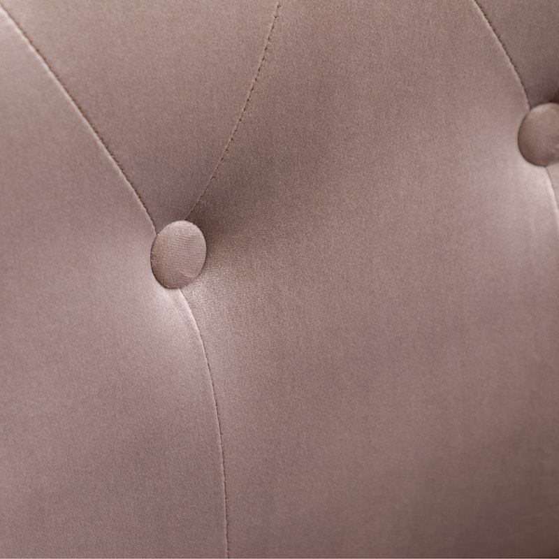 Chocolate 30" Polyester Button Tufted Accent Chair