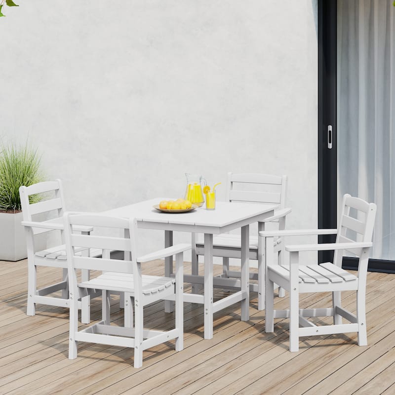 Polytrends Shoreside 5-Piece Arm Chair Dining Set