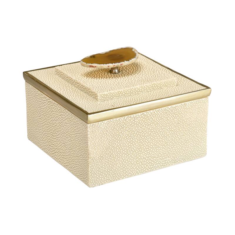 Elk Home Brenner Off White Fabric 5.25 Inch Wide Box