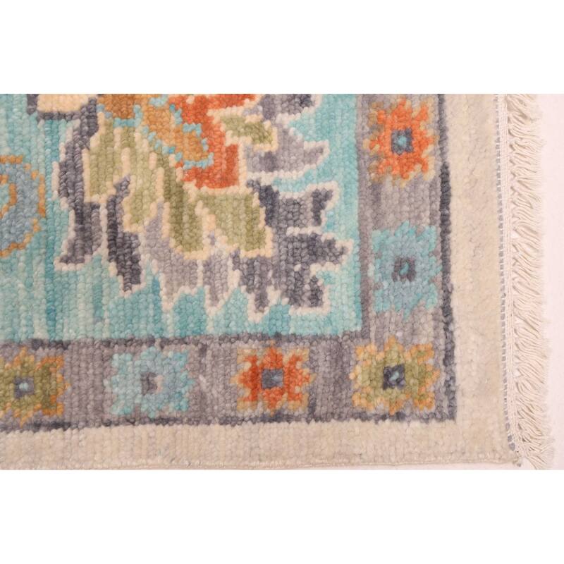 ECARPETGALLERY Hand-knotted Modern Oushak Ivory Wool Rug - 8'3 x 9'11