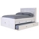 preview thumbnail 1 of 6, OS Home and Office Solid Pine Full Sized Captains Bookcase Bed with 3 spacious drawers and a Twin Trundle in Casual White