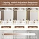 preview thumbnail 4 of 8, Small Space Vanity Table with 3 Adjustable Lighted Mirror, Storage Drawer, Fold-Up Panel, White