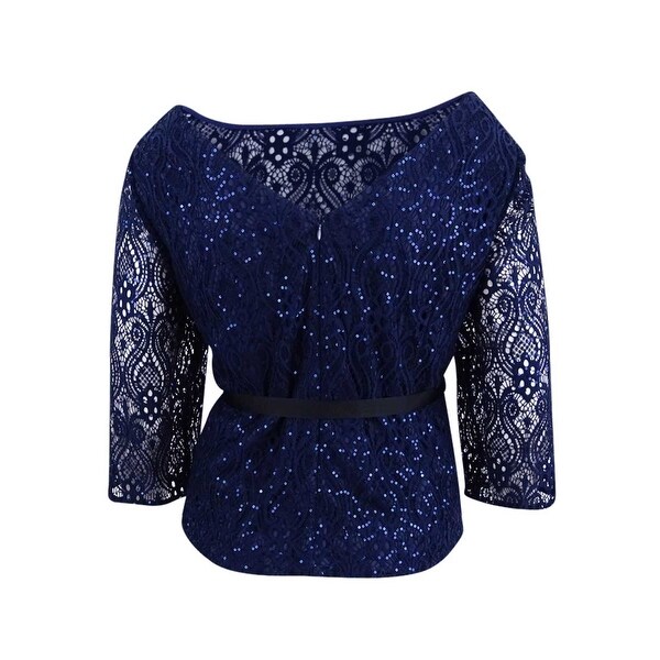 alex evenings plus size formal tops