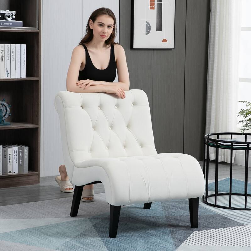 AVAWING Set of 2 Armless Accent Upholstered Lounge Chair
