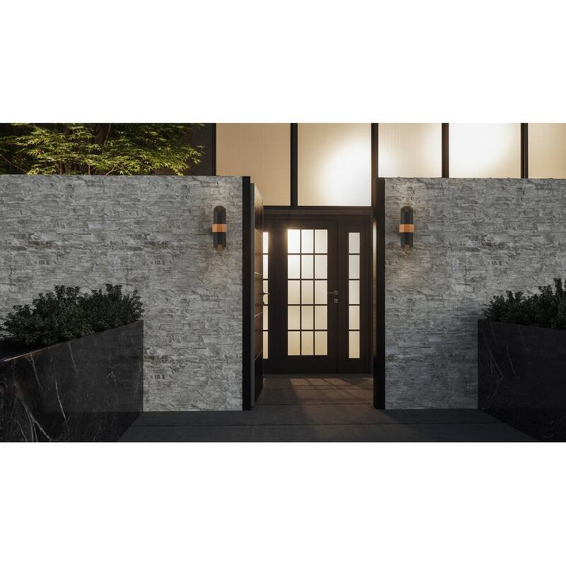 Chasm LED Outdoor Lantern in Matte Black