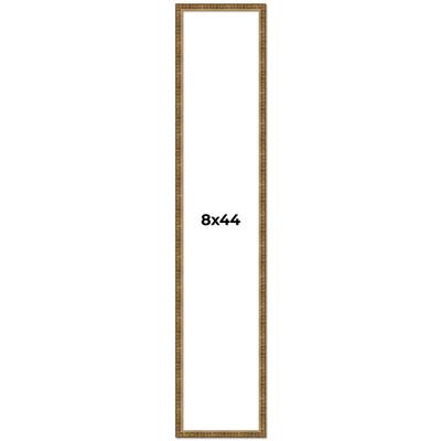 8x44 Frame Gold Solid Wood Picture Frame - Complete Modern Photo Frame