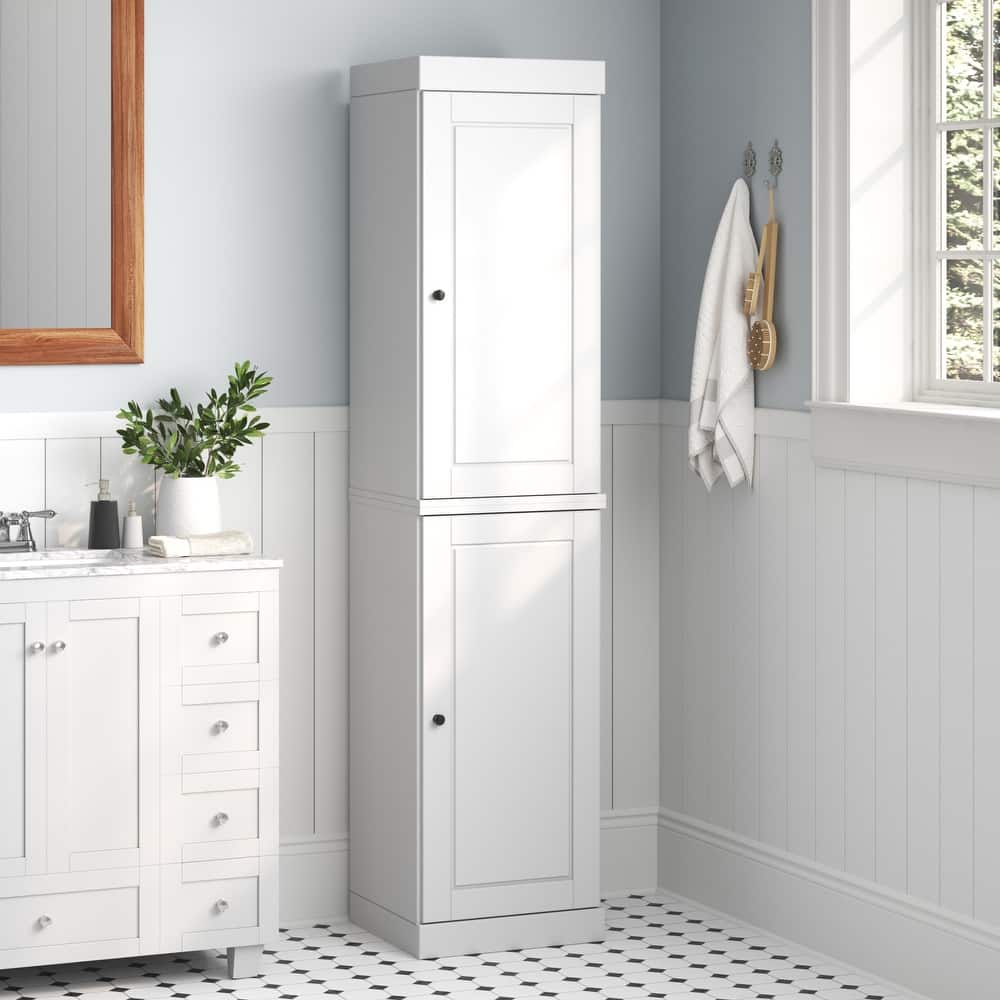 Palace Imports 100% Solid Wood Bathroom Storage Cabinet, Adjustable Shelves, 16.5" Wide, 35.75" Tall