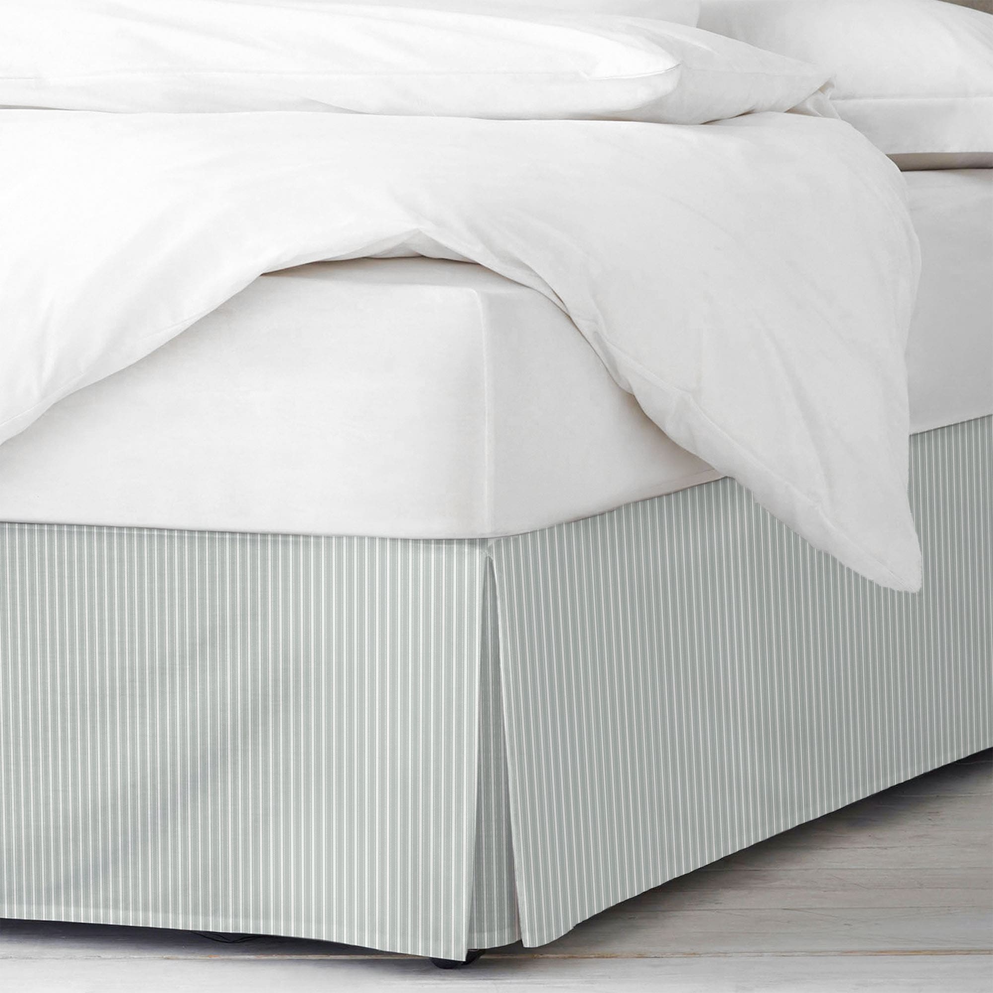 6ix Tailors Ruben Stripe Sage Bed Skirt 15