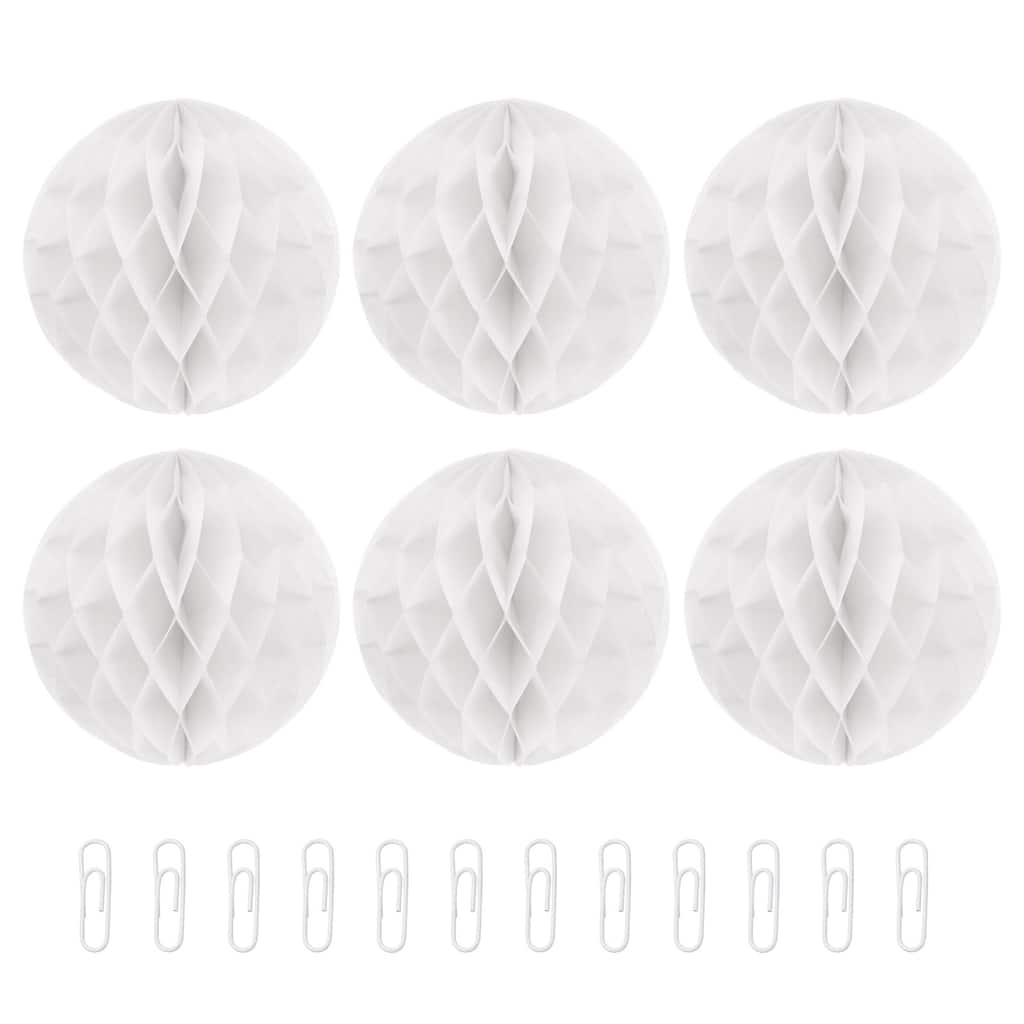 6Pcs Paper Pom-Poms Balls Paper Tissue Flower Ball for Party Decor