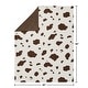 preview thumbnail 4 of 3, Wild West Cow Collection Boy Baby Receiving Security Swaddle Blanket - Brown and Cream Western Southern Country Animal