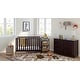 preview thumbnail 12 of 33, Storkcraft Pacific 4-in-1 Convertible Crib and Changer - 2 Open Shelves, Water-Resistant Vinyl Changing Pad with Safety Strap