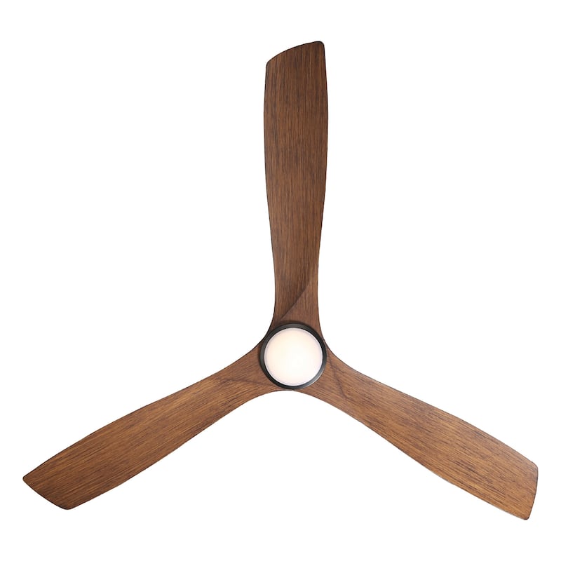 60-in Traditional Walnut 3-Blade Reversible Ceiling Fan with Light