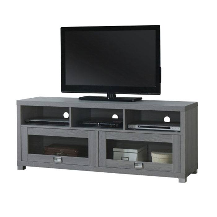 Modern TV stand wood TV console with grey finish