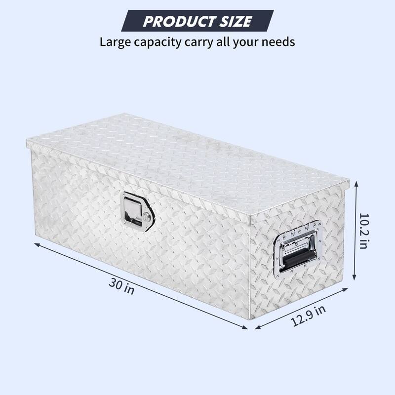 Aluminum Truck Bed Tool Box Heavy Duty with Sliding Shelf