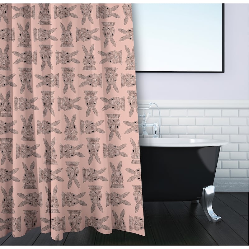Criss Cross Bunnies Shower Curtain