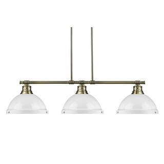 Golden Lighting 3602-3LP AB Duncan 3 Light 40" Wide Linear Pendant