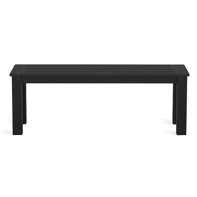 Modern 47.in All-Weather HDPS Outdoor Backless Bench